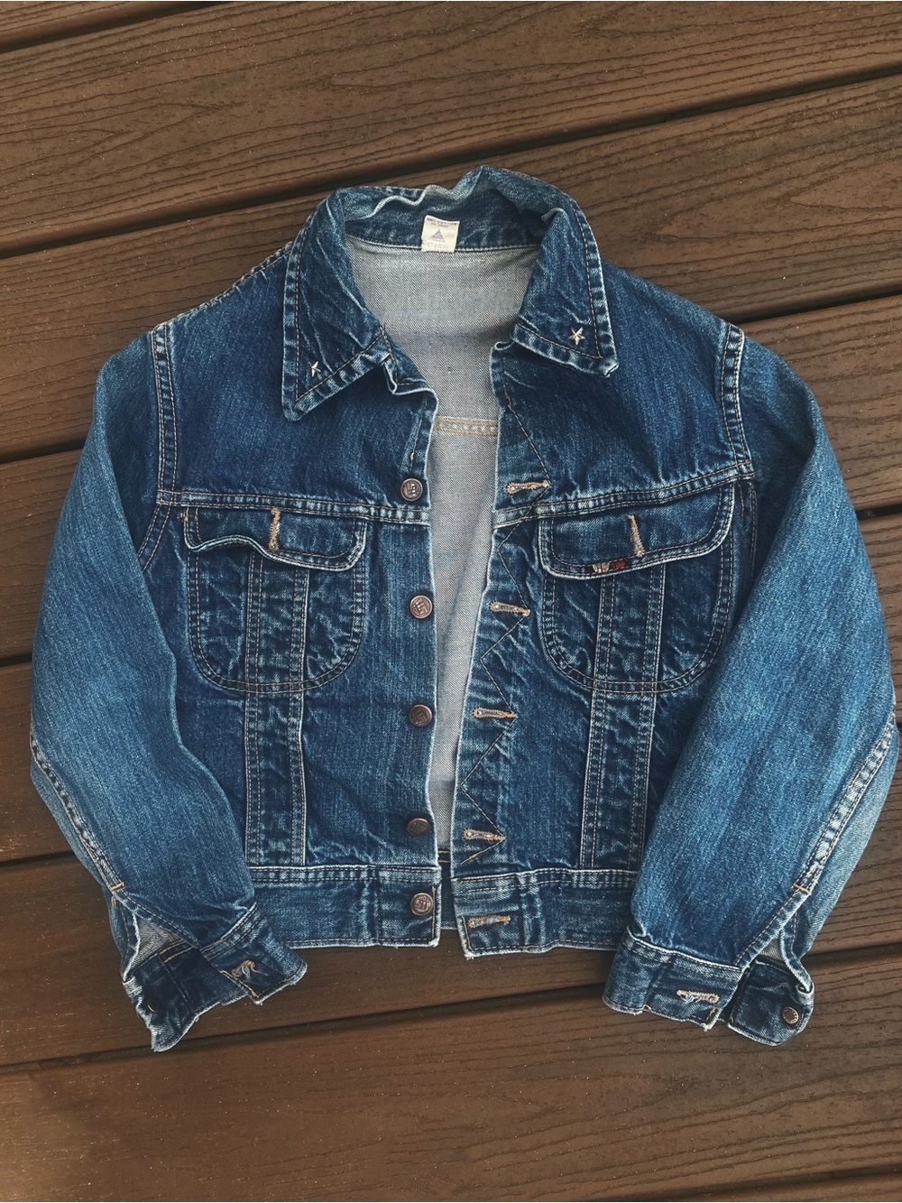 Vintage US top star studded Blue Denim Jean Jacket